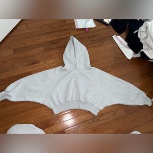 Elegant Gray Women's Poncho Sweater